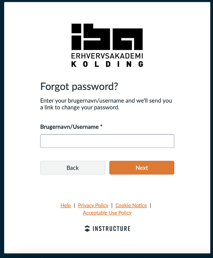 IBA’s real forgotten-password page, used as the design reference for the fake login page.